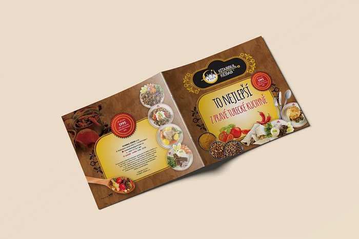 Grafický návrh a zpracování brožury k tisku - exotická restaurace - Praha