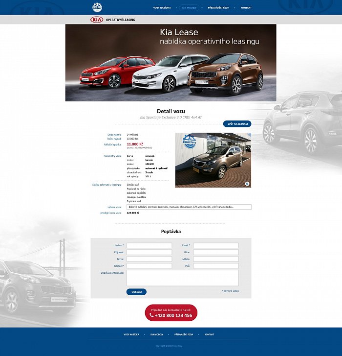 Grafický návrh www - firma EMIL FREY - Subaru a Kia