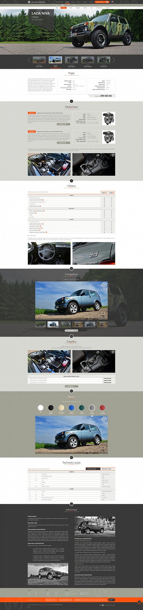 Grafický návrh www - firma RUSSIANVEHICLES.EU