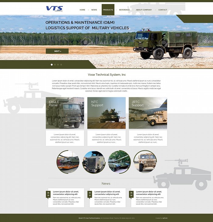Grafický návrh www - firma VTS
