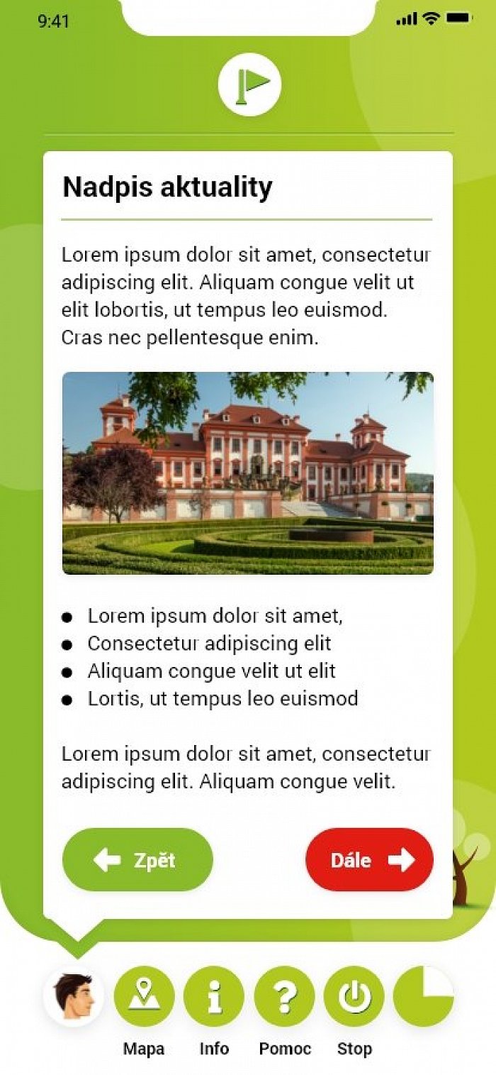 Grafické zpracování mobilní aplikace pro projekt GEOFUN - výletní hry s mobilem