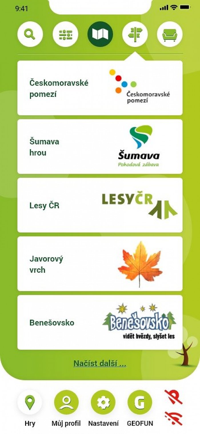 Grafické zpracování mobilní aplikace pro projekt GEOFUN - výletní hry s mobilem