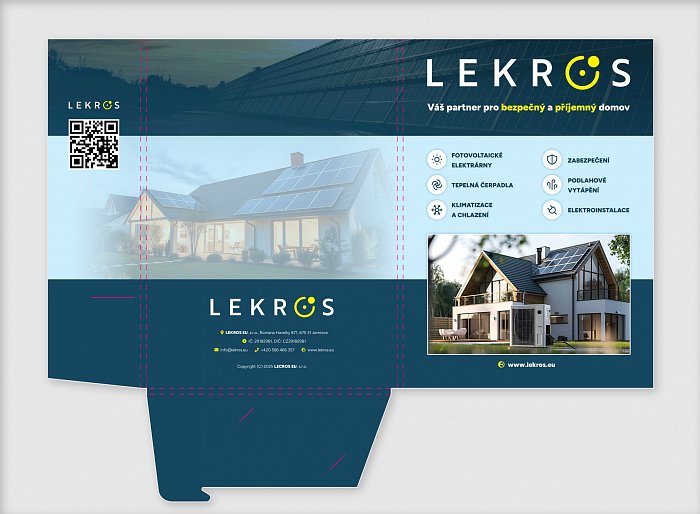 Grafický návrh zakládací desky - vnější strany