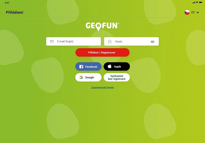 Grafické zpracování mobilní aplikace pro projekt GEOFUN - výletní hry s mobilem