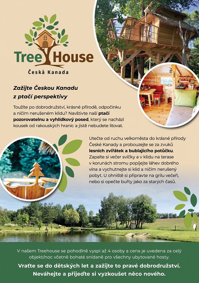 Grafický návrh leták - Projekt Tree House - Česká Kanada