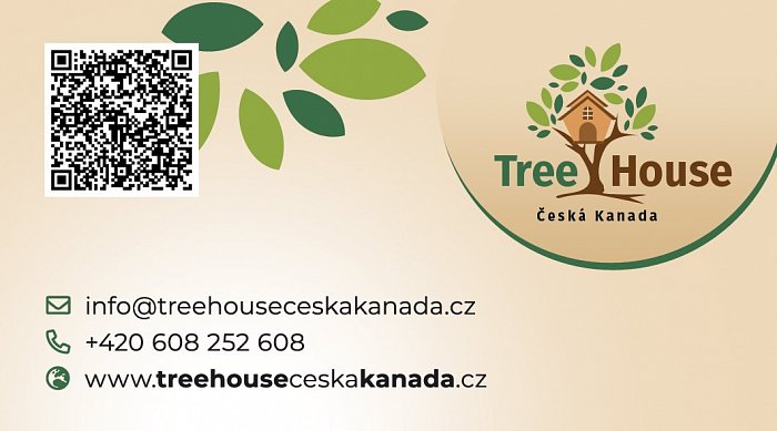 Grafický návrh vizitky - Projekt Tree House - Česká Kanada