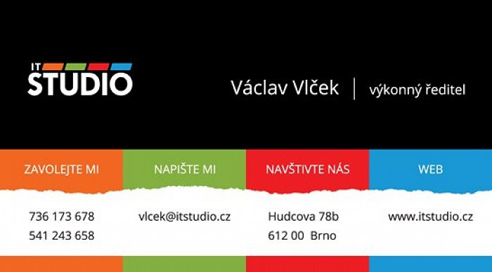 Grafický návrh vizitek - firma IT-STUDIO