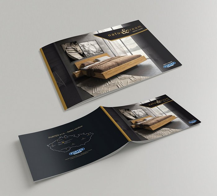 Grafický návrh a zpracování katalogu do tisku - firma PURTEX - katalogy Exclusive a Naturdream
