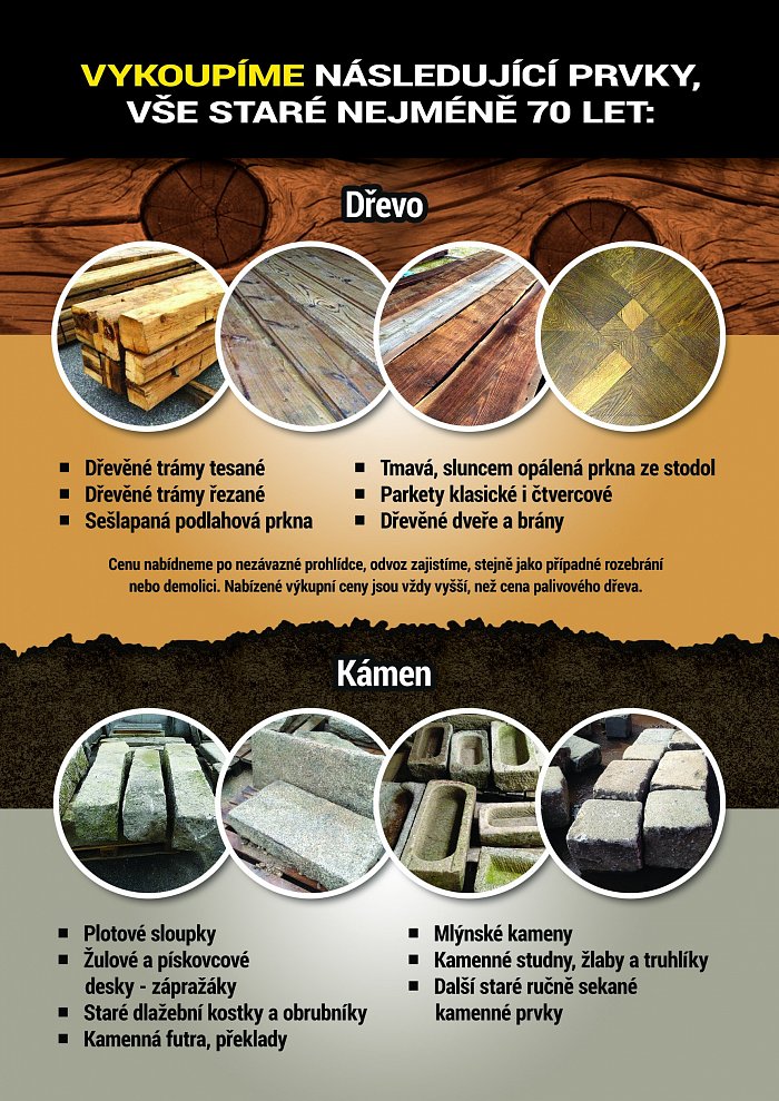 Grafický návrh letáku - Výkup materiálu