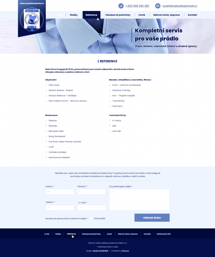 Firma Vyžehlená košile